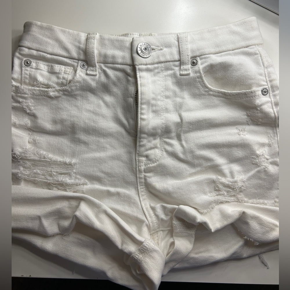 American Eagle White Jean Shorts